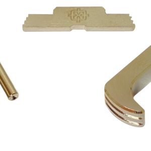 Cross Armory CRG5OKSV 3 Piece Kit Extended Compatible w/Glock 17/19/26/34 Gen5 Silver Anodized Steel/Aluminum