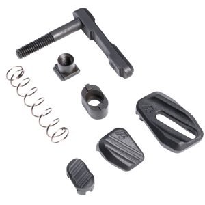 Strike Industries ARMMR Modular Magazine Release made of Steel with Polymer Button & Black Finish for AR-Platform