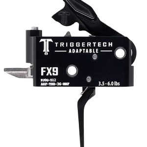 TriggerTech ARFTBB36NNF Adaptable Two-Stage Flat Trigger with 3.50-6 lbs Draw Weight & Black PVD Finish for FN FX9