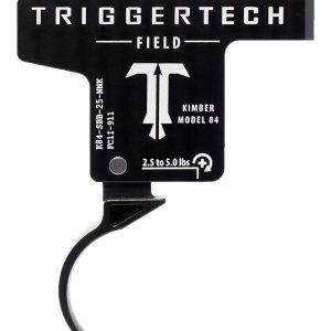 TriggerTech K84SBB25NNK Field Single-Stage Curved Trigger with 2.50-5 lbs Draw Weight & Black PVD Finish for Kimber M84