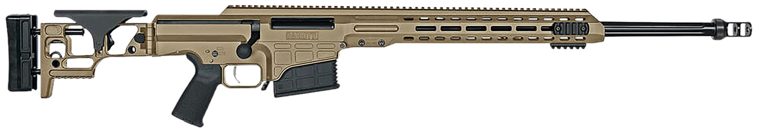Barrett 18497 MRAD 6.5 Creedmoor 24" 10+1 Flat Dark Earth Cerakote Flat Dark Earth Folding with Adjustable LOP Stock Black Polymer Grip Right Hand