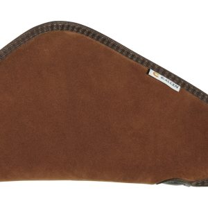 Heritage Cases 8613 Handgun Case  Brown Suede w/Black Trim, Faux Sherpa Lining & Foam Padding, Lockable Zippers 13" L