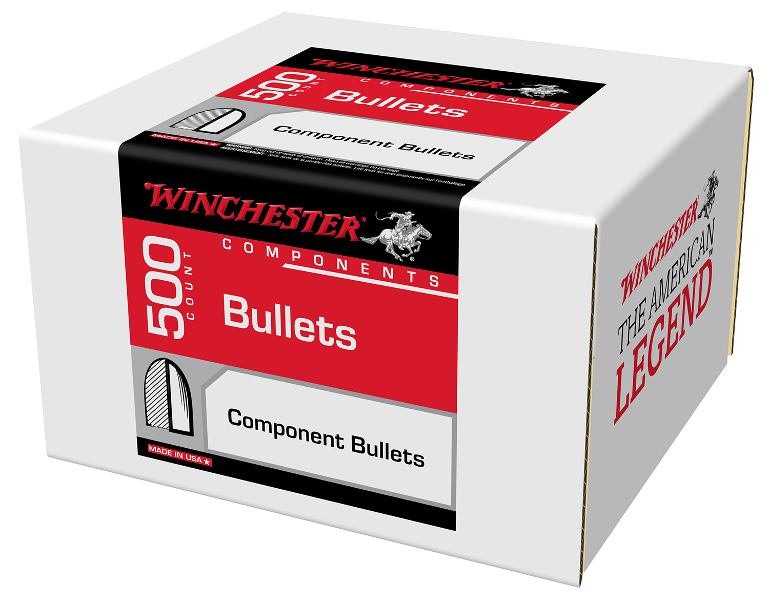 Winchester Ammo WB40TC180D Centerfire Handgun Reloading 40S&W 180gr Truncated Cone 500 Per Box/3 Case
