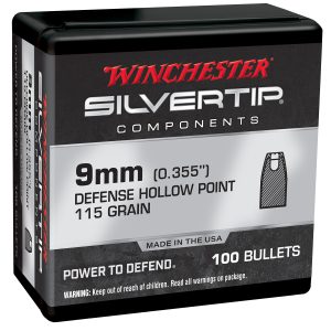 Winchester Ammo WB9ST115X Centerfire Handgun Reloading 9mm 115gr Silvertip Hollow Point 100 Per Box/10 Case