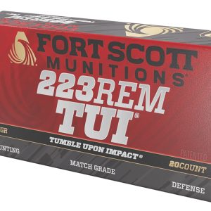 Fort Scott Munitions 223055SCV Tumble Upon Impact (TUI) 223Rem 55gr Solid Copper Spun 20 Per Box/25 Case