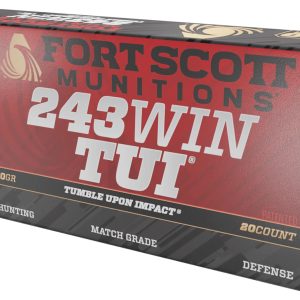 Fort Scott Munitions 243080SCV Tumble Upon Impact (TUI) Rifle 243Win 80gr Solid Copper Spun 20 Per Box/10 Case