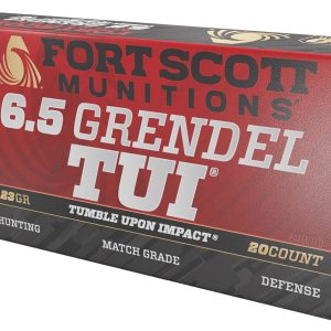 Fort Scott Munitions 65GR123SCV2 Tumble Upon Impact (TUI) Rifle 6.5Grendel 123gr Solid Copper Spun 20 Per Box/10 Case
