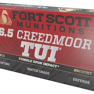 Fort Scott Munitions 65CM123SCV11 Tumble Upon Impact (TUI) Rifle 6.5Creedmoor 123gr Solid Copper Spun 20 Per Box/10 Case