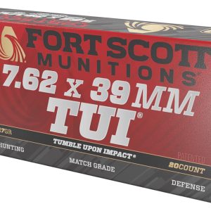 Fort Scott Munitions 762X39117SCV Tumble Upon Impact (TUI) Rifle 7.62x39mm 117gr Solid Copper Spun 20 Per Box/10 Case