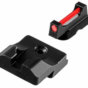 TruGlo TGTG132MP Fiber-Optic Pro Red/Fiber Optic Front Sight-Black/Blank Optic Rear Sight Smith & Wesson M&P