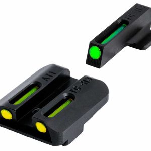 TruGlo TGTG131NT1Y TFO Green/Tritium/Fiber Optic Front Sight-Yellow/Tritium/Fiber Optic Rear Sight 1911 Government