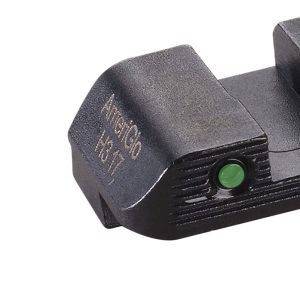 AmeriGlo GL822 Trooper Sight Set for Glock  Green Tritium LumiGreen Outline Front Sight-Green Tritium Black Outline Rear Sight
