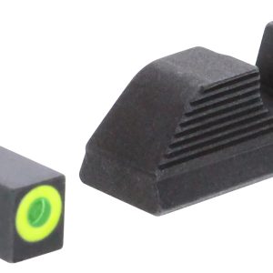 AmeriGlo GL354 Protector Sight Set for Glock Green Tritium LumiGreen Outline Front Sight-Black Serrated Rear Sight
