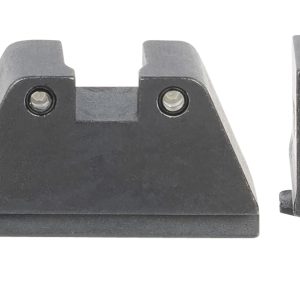 AmeriGlo GL814 Optic Compatible Sight Set for Glock  2XL Tall Green Tritium Black Outline Front Sight-Green Tritium Black Outline Rear Sight