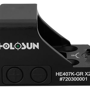Holosun HE407KGRX2 407 Black Anodized 1 x 0.58" x 0.77" 6 MOA Green Dot