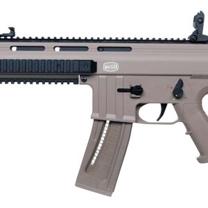 Mauser Rimfire 4150014 M-15 22 LR 22+1 16.50" Barrel w/Flash Hider, Steel Receiver w/Tan Finish, Flip Up Front & Rear Sights, Side Folding Stock w/Adjustable Cheekrest, Manual Thumb Safety