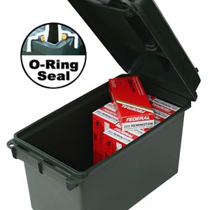 MTM Case-Gard AC50C40 Ammo Can 50Cal Rifle Black Polypropylene
