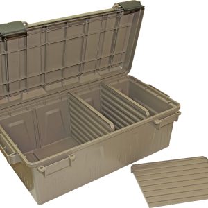 MTM Case-Gard ACDC30 Ammo Crate Divided Utility Box Beige Polypropylene 21" x 11.2" x 7.5" 75 lbs
