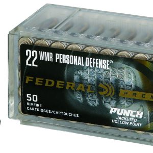 Federal PD22WMR1 Premium Personal Defense Punch 22WMR 45gr Jacketed Hollow Point 50 Per Box/60 Case