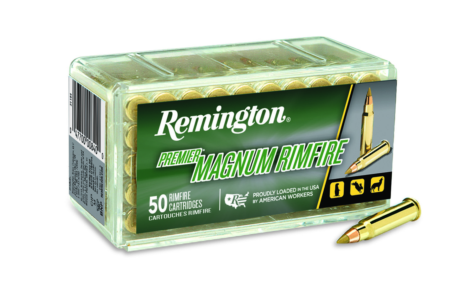 Remington Ammunition 20023 Magnum Rimfire 17HMR 17gr Jacketed Hollow Point 50 Per Box/40 Case