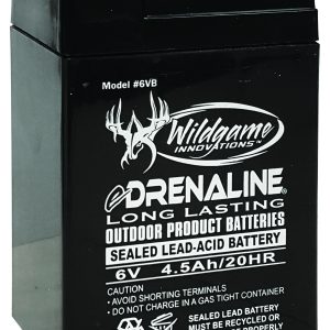 Wildgame Innovations WGIWGIBT0013 Edrenaline Rechargeable Battery Black 6.0 Volts 4.5 mAh