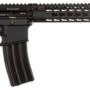 BCM 653790 RECCE-16 KMR-A 300 Blackout 16" 30+1 Black Hard Coat Anodized, Manganese Phosphate, 6 Position Stock, Bravo Mod 3 Grip