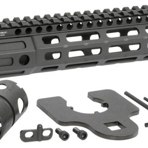 Midwest Industries MINF925 Night Fighter 9.25" M-LOK Black Hardcoat Anodized Aluminum Includes Barrel Wrench, Nut, & 5 Slot Rail