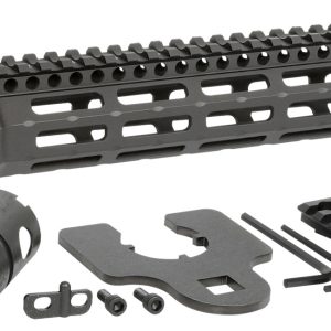 Midwest Industries MINF135 Night Fighter 13.50" M-LOK Black Hardcoat Anodized Aluminum Includes Barrel Wrench, Nut, & 5 Slot Rail
