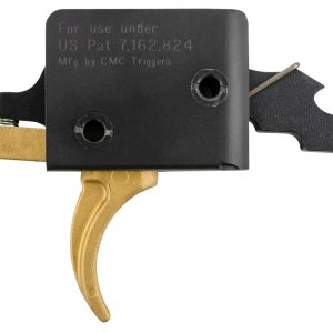 CMC Triggers 91501GF Drop-In Gold Finger Single-Stage Curved Trigger w/ 3-3.50 lbs Draw Weight & Gold Finish