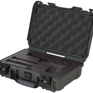 Nanuk 909CLASG6 909 Classic Gun Case Waterproof & Airline Approved Olive Polyethylene w/ Closed-Cell Foam 11.44" L x 7" W x 3.68" H Interior Dimensions