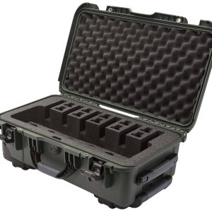 Nanuk 9356UP6 935 6 Up Pistol Case Olive Polymer w/ Closed-Cell Foam Padding 22" L x 14" W x 9" H Interior Dimensions