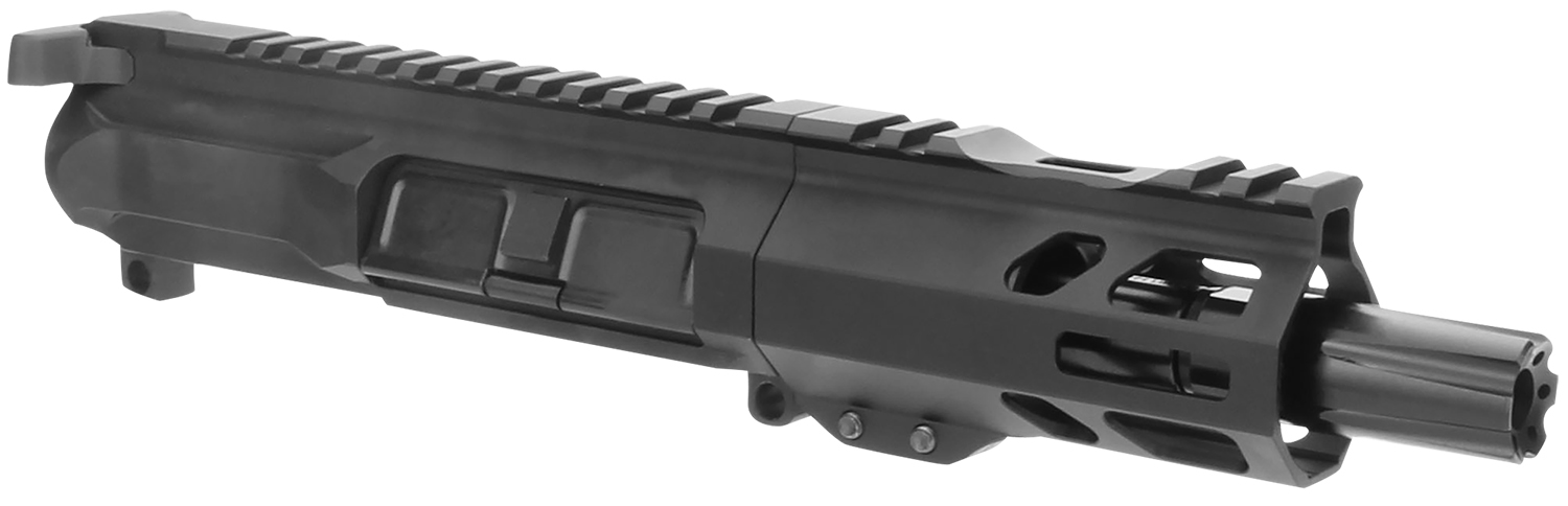 TacFire BU9MM4 Pistol Upper Assembly 9mm Luger 4" Black Nitride Barrel 7075-T6 Aluminum Black Anodized Receiver M-LOK Handguard for AR-Platform