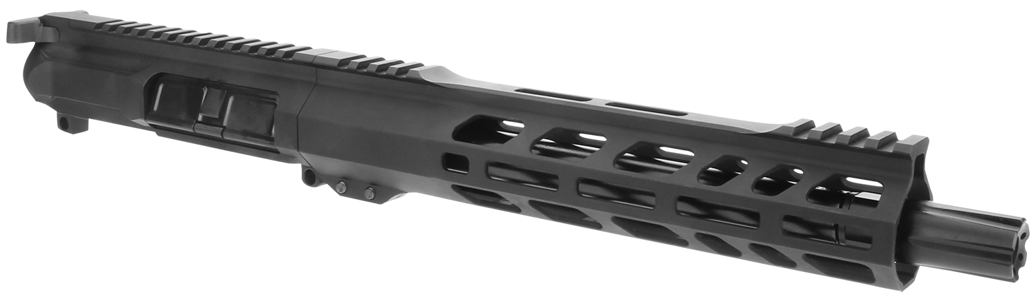 TacFire BU-9MM-10 Pistol Upper Assembly 9mm Luger Caliber with 10" Black Nitride Barrel, Black Anodized 7075-T6 Aluminum Receiver & M-LOK Handguard for AR-Platform Includes Bolt Carrier Group