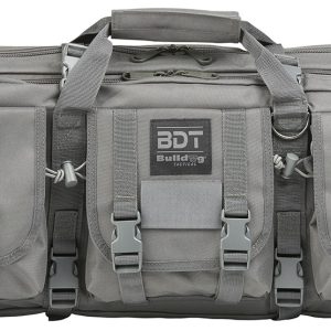 Bulldog BDT6037SG BDT Tactical Double 37" Seal Gray Nylon, 3 Accessory Pockets, Deluxe Padded Backstraps Lockable Zippers, Padded Internal Divider