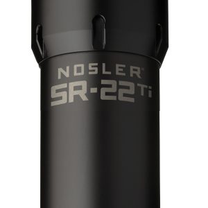 Nosler 90625 SR-22TI 22 Cal 1.74"D Black Finish Made of Titanium with 1/2" 28 tpi Thread Pattern