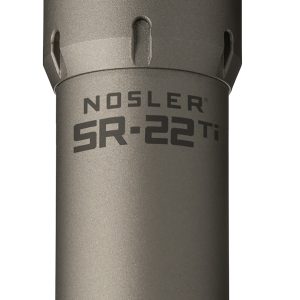 Nosler 90628 SR-22TI 22 Cal 1.74"D Gray Finish Made of Titanium with 1/2" 28 tpi Thread Pattern