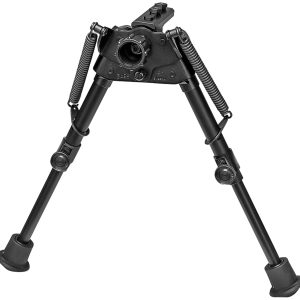 Harris Bipods S-BR2M-LOK Swivel BR M-LOK, 6-9", Black Steel/Aluminum, Self-Leveling Legs, Rubber Feet