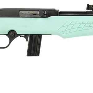 Rossi RS22L1811TL RS22 Full Size 22 LR 10+1 18" Matte Black Steel Barrel, Matte Black Grooved Aluminum Receiver, Teal Synthetic Fixed Stock