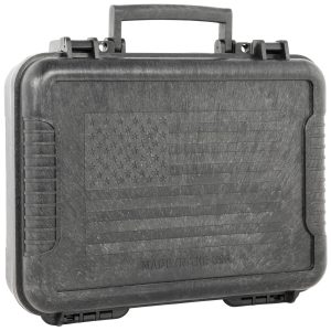 Outdoor Connection 10017 Molded Pistol Case 11" Long Black w/US Flag Polypropylene