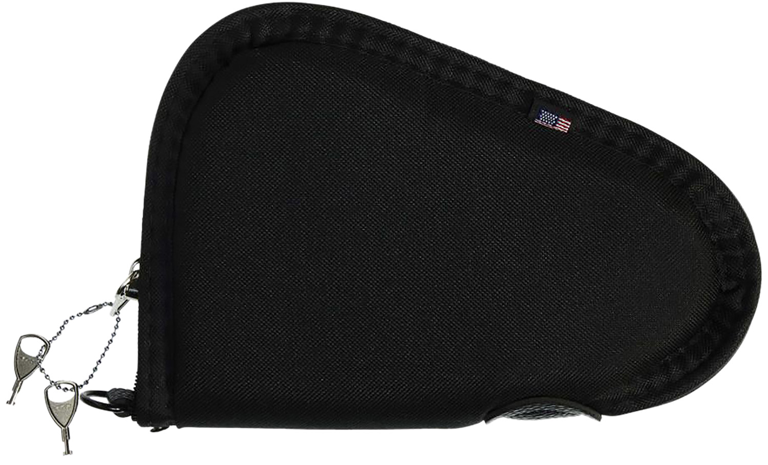Allen 748 Locking Handgun Case Black Endura, YKK Zippers & Foam Padding Includes 2 Keys 8" L