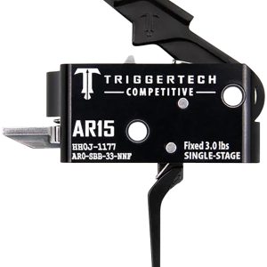 TriggerTech AR0SBB33NNF Competitive Flat Single-Stage 3 lbs Fixed for AR-15