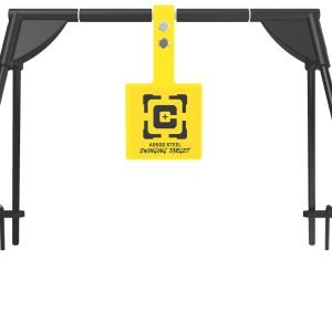 Caldwell 1187590 Swinging Rifle Black/Yellow AR500 Steel Hanging Standing Includes Ground Stakes