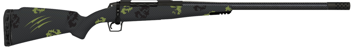 Fierce Firearms TROG7PRC22BF CT Rogue 7mm PRC 3+1 22" Carbon Fiber Barrel, Black Cerakote Titanium Rec, Forest Camo Rogue Stock