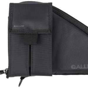 Allen 78-7 Pistol Case W/Mag Pouch Black Nylon Fits Compact Handguns
