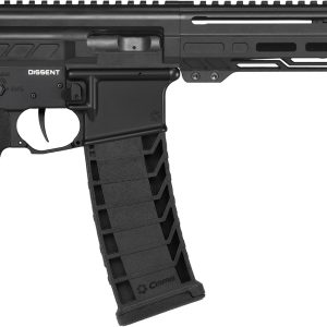 CMMG 94A6867AB Dissent MK4 9mm Luger 33+1 6.50", Black, Picatinny Brace Adapter, 5.50" M-LOK Handguard, Left Side Charging Handle, Zeroed Linear Comp, Zeroed Drop-In Single Stage Trigger