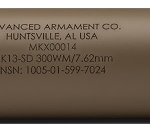 ADVANCED ARMAMENT COMPANY 65008 MK13-SD 30 Cal Rated Up To 300 Win Mag, FDE Titanium, 90T Taper Mount