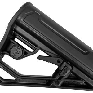 ADAPTIVE TACTICAL AT02013 EX Performance Lite Adj. Black Synthetic M4 Style, Swivel Stud, Fits AR-Platform (Mil-Spec Buffer Tubes)