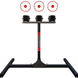 Birchwood Casey 3TPR 3 Spring Loaded Self Resting Targets Plate Rack Black/Red AR500 Steel 0.37" Thick Standing