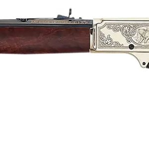 Henry H010BGWL Wildlife 45-70 Gov 4+1 22" Blued Octagon, Polished Brass Engraved Rec, American Walnut Furniture, Large Loop Lever, Adj. Brass Bead Sight