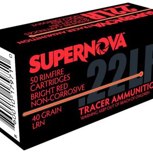 Supernova PMSN22LRR Red Tracer Non-Corrosive 22 LR 40 gr Lead Round Nose 50 Per Box/ 100 Cs